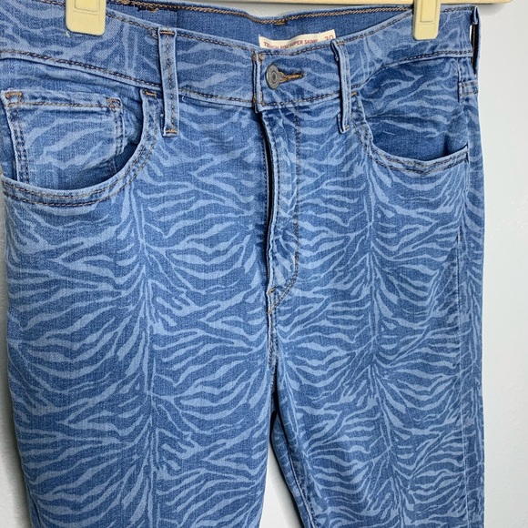 Levi's 720 High Rise Super Skinny Zebra Jeans 30 - Picture 4 of 7